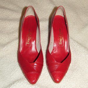 Red Evan-Picone 7M Snake Skin Pump